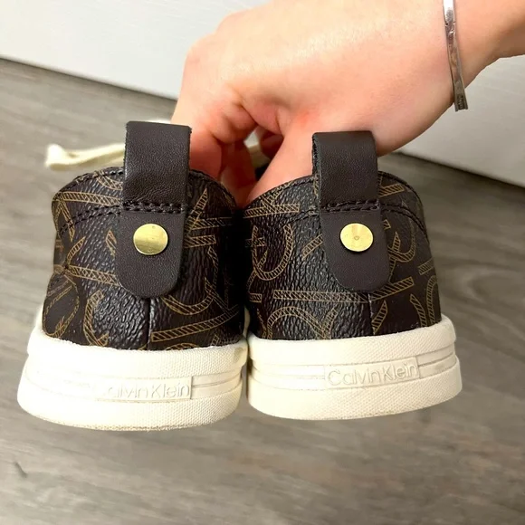 CALVIN KLEIN brown logo sneakers - Picture 4 of 6